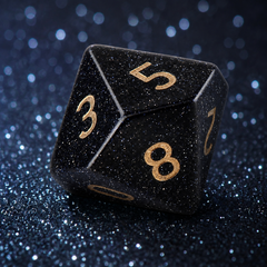 Black natural crystal dice stone