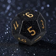 Black natural crystal dice stone