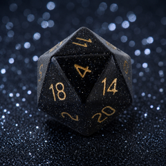 Black natural crystal dice stone