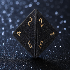 Black natural crystal dice stone