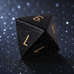 Black natural crystal dice stone