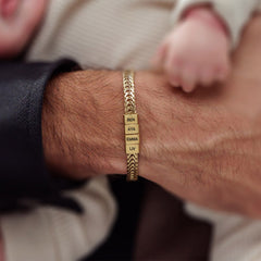 Custom Bracelet For Dad With Kids Names Family Name Bracelet