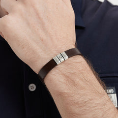 Custom Mens Leather Bracelet