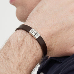 Custom Mens Leather Bracelet