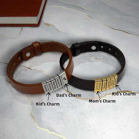 Leather Bracelet for Dad, Fathers Day Gift, Men Bracelet