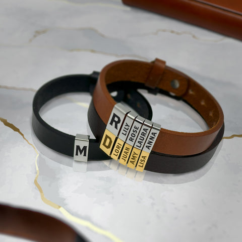 Leather Bracelet for Dad, Fathers Day Gift, Men Bracelet