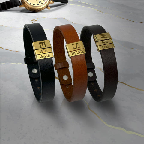 Leather Bracelet for Dad, Fathers Day Gift, Men Bracelet