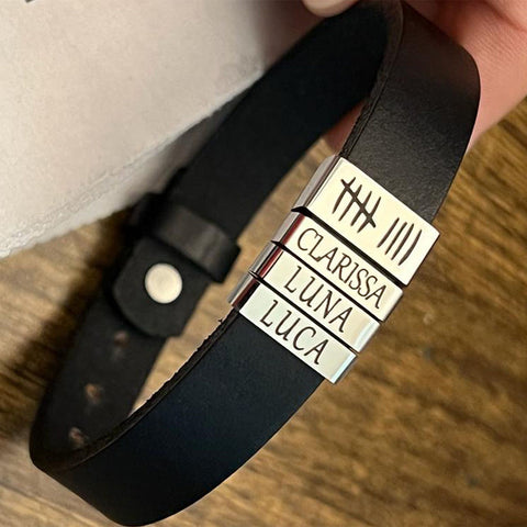 Leather Bracelet for Dad, Fathers Day Gift, Men Bracelet