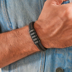 Personalized Leather Bracelet with Kids Name