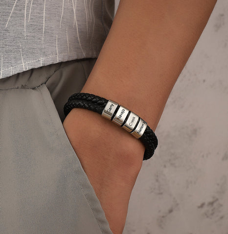 Mens Bracelet Personalized Kids Names