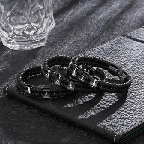Mens Bracelet Personalized Kids Names