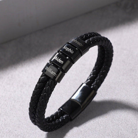 Mens Bracelet Personalized Kids Names
