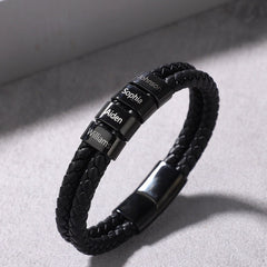 Mens Bracelet Personalized Kids Names