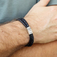 Personalized Leather Bracelet for Men