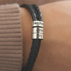 Personalized Leather Bracelet for Men