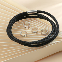 Personalized Leather Bracelet for Men