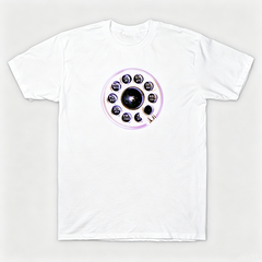 Vintage Rotary Phone Dial Pattern T-Shirt--VINT054