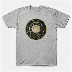 Vintage Rotary Phone Dial Pattern T-Shirt--VINT028