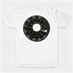 Vintage Rotary Phone Dial Pattern T-Shirt--VINT048