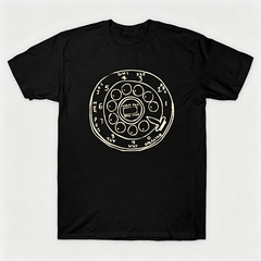 Vintage Rotary Phone Dial Pattern T-Shirt--VINT005