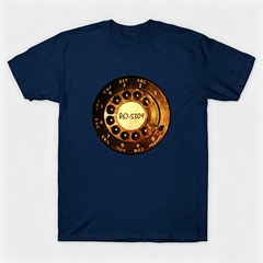 Vintage Rotary Phone Dial Pattern T-Shirt--VINT021