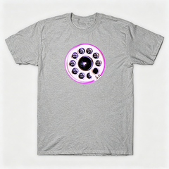 Vintage Rotary Phone Dial Pattern T-Shirt--VINT054