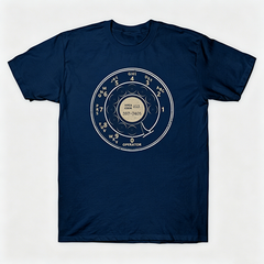 Vintage Rotary Phone Dial Pattern T-Shirt--VINT014