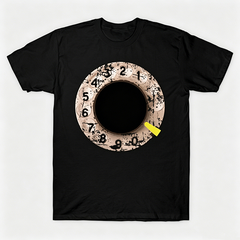 Vintage Rotary Phone Dial Pattern T-Shirt--VINT010