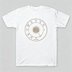 Vintage Rotary Phone Dial Pattern T-Shirt--VINT014