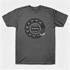 Vintage Rotary Phone Dial Pattern T-Shirt--VINT016