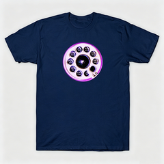 Vintage Rotary Phone Dial Pattern T-Shirt--VINT054
