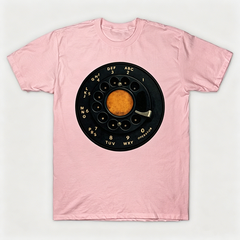 Vintage Rotary Phone Dial Pattern T-Shirt--VINT022