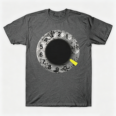 Vintage Rotary Phone Dial Pattern T-Shirt--VINT010