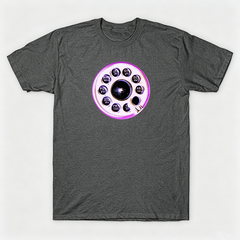 Vintage Rotary Phone Dial Pattern T-Shirt--VINT054