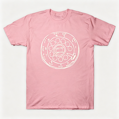 Vintage Rotary Phone Dial Pattern T-Shirt--VINT005