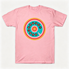 Vintage Rotary Phone Dial Pattern T-Shirt--VINT006