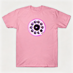 Vintage Rotary Phone Dial Pattern T-Shirt--VINT054