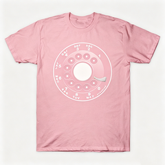 Vintage Rotary Phone Dial Pattern T-Shirt--VINT053