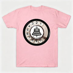 Vintage Rotary Phone Dial Pattern T-Shirt--VINT041