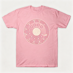 Vintage Rotary Phone Dial Pattern T-Shirt--VINT055