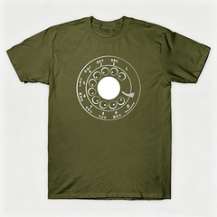 Vintage Rotary Phone Dial Pattern T-Shirt--VINT009