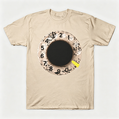 Vintage Rotary Phone Dial Pattern T-Shirt--VINT010