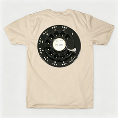 Vintage Rotary Phone Dial Pattern T-Shirt--VINT048