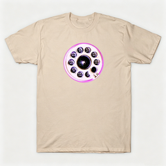 Vintage Rotary Phone Dial Pattern T-Shirt--VINT054
