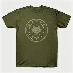 Vintage Rotary Phone Dial Pattern T-Shirt--VINT014