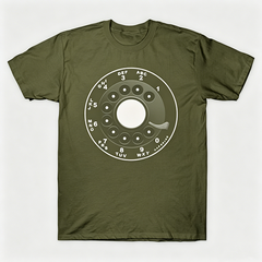Vintage Rotary Phone Dial Pattern T-Shirt--VINT053