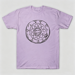 Vintage Rotary Phone Dial Pattern T-Shirt--VINT007