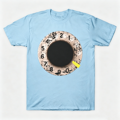 Vintage Rotary Phone Dial Pattern T-Shirt--VINT010