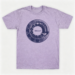 Vintage Rotary Phone Dial Pattern T-Shirt--VINT020