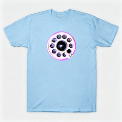 Vintage Rotary Phone Dial Pattern T-Shirt--VINT054